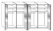 Wiemann LOFT | Gleittüren-Panoramaschrank mit 8 Türen (6 Spiegeltüren in Parsol-Bronze-Glas) - Höhe 236 cm