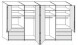 Wiemann LOFT | Gleittüren-Panorama-Funktionsschrank mit 4 Auszügen, 8 Türen - Höhe 236 cm