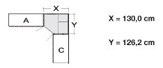 Wiemann LOFT | Eckschrank begehbar, 2 Drehtr - Hhe 236 cm