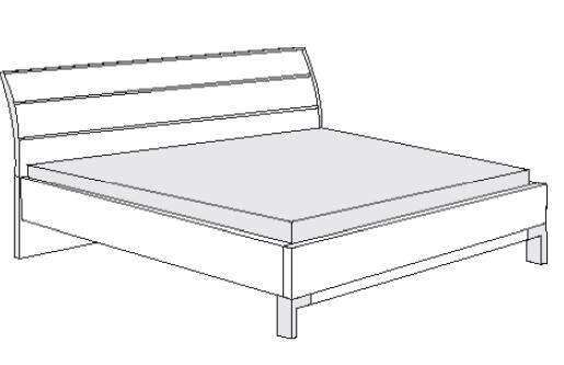 Wiemann LOFT | Futonbett, Kopfteil mit Querleisten - Fußteilhöhe 48 cm