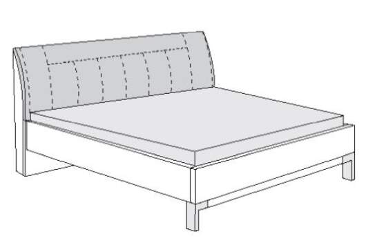 Wiemann LOFT | Futonbett mit Polster-Kopfteil in Kunstleder weiß - Fußteilhöhe 48 cm