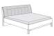 Wiemann LOFT | Futonbett mit Polster-Kopfteil in Kunstleder weiß - Fußteilhöhe 48 cm