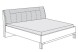 Wiemann LOFT | Futonbett mit Polster-Kopfteil in Kunstleder magnolie - Fußteilhöhe 48 cm
