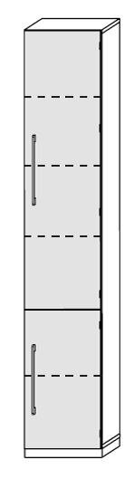 Röhr Objekt.Pur - Anbauteil 6 Ordnerhöhe - Aktenschrank mit 2 Türen