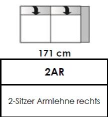 Candy Polstermöbel | Colano 2AR 171cm