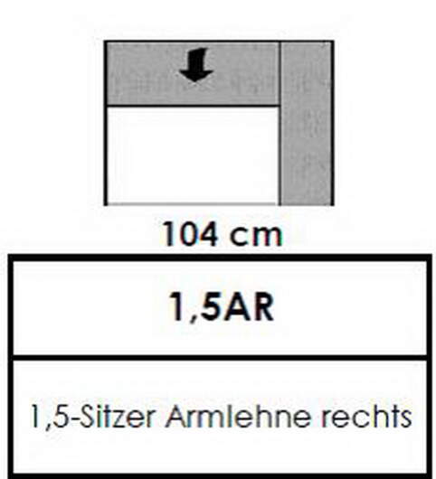 Candy Polstermöbel | Homely 1,5AR 104cm