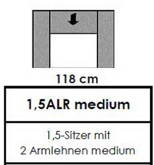 Candy Polstermöbel | Homely 1,5ALR medium 118cm