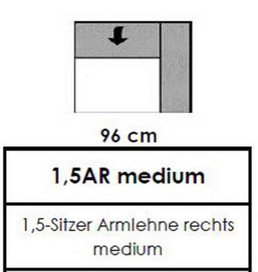 Candy Polstermöbel | Homely 1,5AR medium 96cm