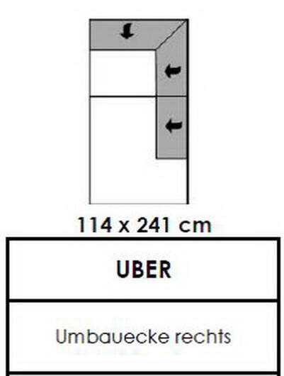 Candy Polstermöbel | Homely UBER 114x241cm (rechts)