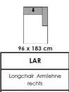 Candy Polstermöbel | Homely Longchair Armlehne links LAL