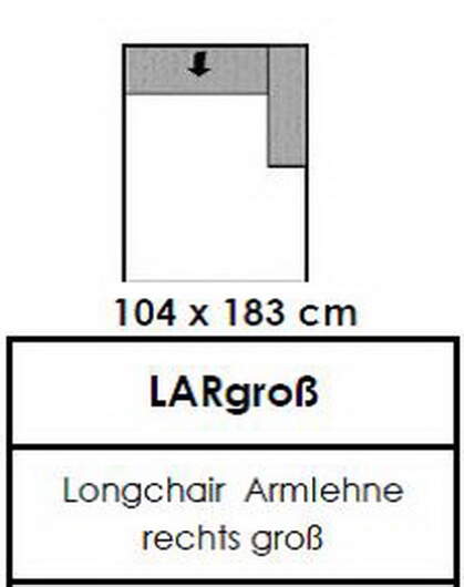 Candy Polstermöbel | Homely Longchair Armlehne links LAL