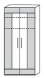 Cadre by rb | Kleiderschrank 2-türig, 2 Böden, 1 Kleiderstange