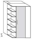 Cadre by rb | Eckkleiderschrank mit Drehtür