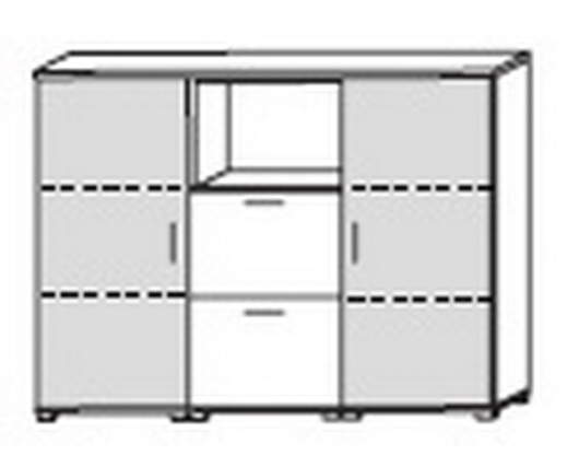 Cadre by rb | Sideboard auf Sockelfüßen, 2 Türen, 2 Schubkästen