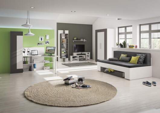 Cadre by rb | Eckschreibtisch mit Paneelrckwand und Regal
