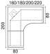 Objekt.Plus by rb | Winkelschreibtisch 90Grad rechts 180x200cm Type V38
