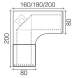 Objekt.Plus by rb | Winkelschreibtisch 90Grad rechts 160x200cm Type K36