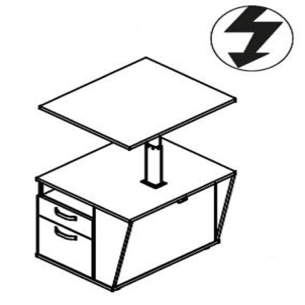 Röhr start.now | Anstellcontainer mit Hubsäule und Hängeregister - links oder rechts wählbar