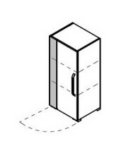 Röhr start.now | Aktenschrank 3 OH 50 cm breit - 1 Tür mit Farbapplikation