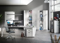 Röhr start.now | Aktenschrank 3 OH 50 cm breit - 1 Tür mit Farbapplikation