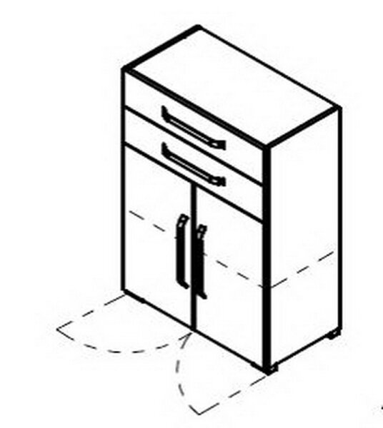 Röhr start.now | Aktenschrank 3 OH 80 cm breit - 2 Auszüge / 2-türig