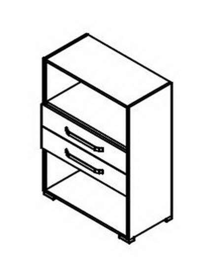 Röhr start.now | Aktenschrank 3 OH 80 cm breit - 2 Auszüge