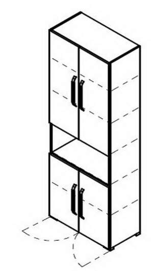 Röhr start.now | Aktenschrank 6 OH 80 cm breit - 4-türig
