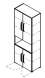 Röhr start.now | Aktenschrank 6 OH 80 cm breit - 4-türig