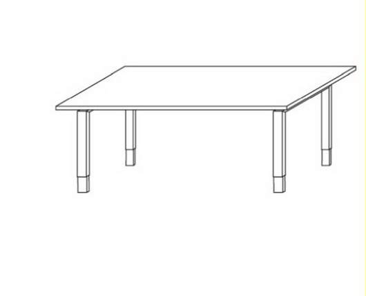 Objekt.Plus by rb | Konferenztisch mit Rechteckplatte 180x100cm - Type 295