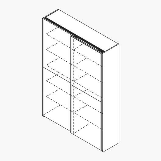 Techno by rb | Schiebetürenschrank für Akten Typ 490 - 6 Ordnerhöhen