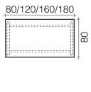 Objekt.Plus by rb | Schreibtisch mit Rechteckplatte 180cm Type B13