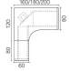 Objekt.Plus by rb | Winkelschreibtisch 90Grad links 180x200cm Type V77