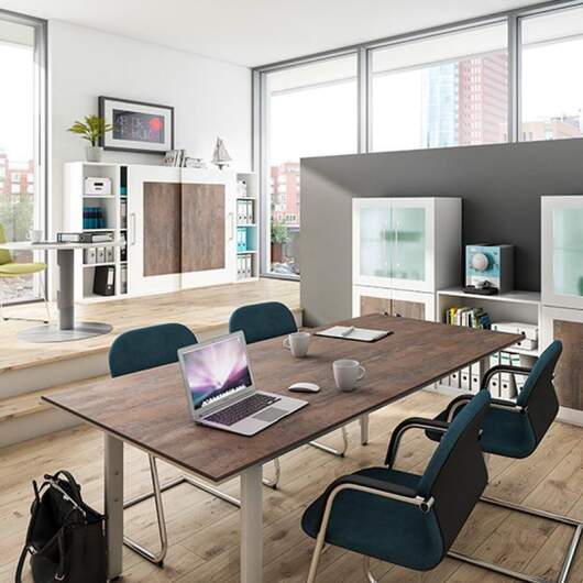 Objekt.Plus by rb | Konferenztisch mit Rechteckplatte 220x100cm - Type 298