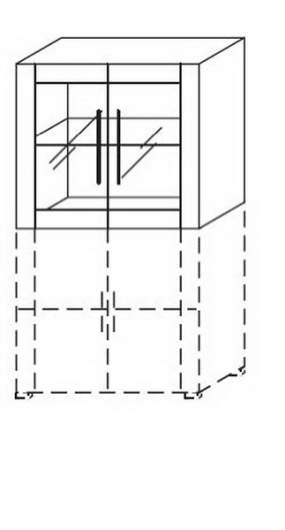 Objekt.Plus by rb | Aktenschrankaufsatz 2OH, 2 Türen mit Rahmenfront, 1 E.-Boden, 80 cm breit