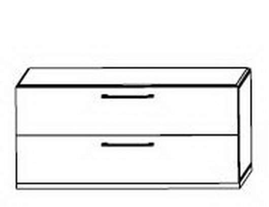 Objekt.Plus by rb | Ordner-Lowboard mit 2 Klappen, 2 Böden, 1 Mittelwand - 160 cm breit