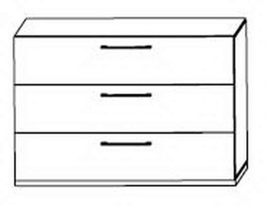 Objekt.Plus by rb | Ordner-Highboard mit 3 Klappen, 1 Mittelwand - 160 cm breit