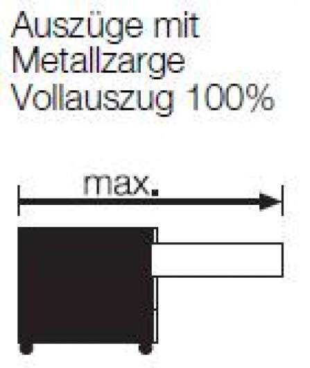Rhr Objekt.Pur | Rollcontainer mit 1 Materialauszug, 3 Schubksten - Front Massivholz Eiche - 43,1 x 53,7 x 79,0 cm