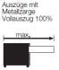 Röhr Objekt.Pur | Rollcontainer mit 1 Materialauszug, 3 Schubkästen - Front Massivholz Eiche - 43,1 x 53,7 x 79,0 cm