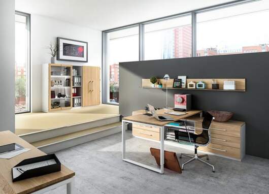 Rhr Objekt.Pur | Sideboard mit Schiebefront - Front Massivholz Eiche - 160,0 x 76,5 x 42,4 cm