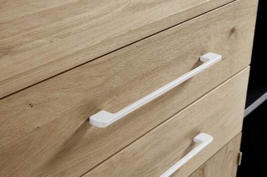 Rhr Objekt.Pur | Sideboard mit Schiebefront - Front Massivholz Eiche - 160,0 x 76,5 x 42,4 cm
