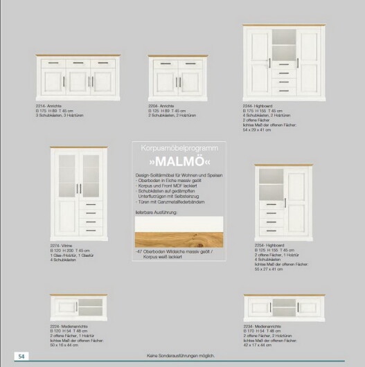 Niehoff Sitzmbel | MALM Sideboard / Anrichte mit 2 Schubksten und 2 Tren 2204-47-000