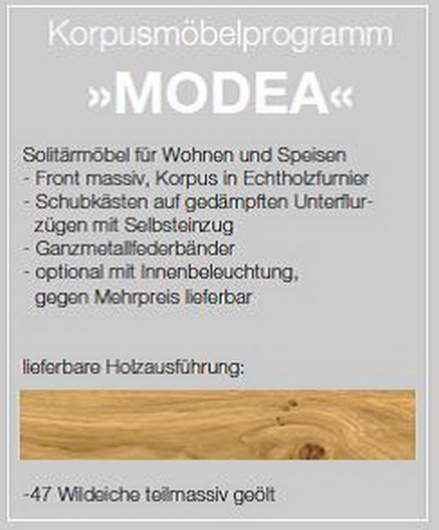 Niehoff Sitzmöbel | MODEA Highboard mit 2 Schubkästen, 1 Holztür und 1 Glas-Tür 1054-47-000