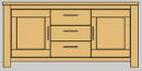 Niehoff Sitzmöbel | CASA-NOVA Sideboard / Anrichte mit 3 Schubkästen und 2 Türen