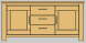 Niehoff Sitzmöbel | CASA-NOVA Sideboard / Anrichte mit 3 Schubkästen und 2 Türen