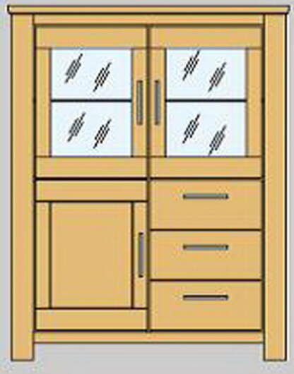 Niehoff Sitzmöbel | CASA-NOVA Highboard mit 3 Schubkästen und 3 Türen