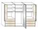 Wiemann LOFT | Gleittüren-Panorama-Funktionsschrank mit 6 Auszügen, 3 Falttüren, 2 Spiegel in Parsol-Bronze-Glas - Höhe 216 cm