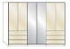 Wiemann LOFT | Gleittüren-Panorama-Funktionsschrank mit 8 Auszügen, 6 Türen (2 Spiegeltüren in Parsol-Bronze-Glas) - Höhe 236 cm