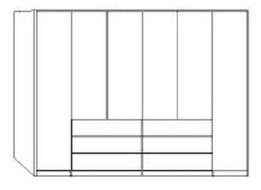 Wiemann LOFT | Gleittüren-Panorama-Funktionsschrank mit 8 Auszügen, 6 Türen - Höhe 236 cm