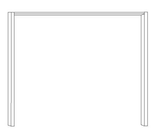 Wiemann LOFT | Passepartout-Rahmen ohne Beleuchtung in verschiedenen Breiten - Stollenbreite 3,2 cm Höhe 220 cm