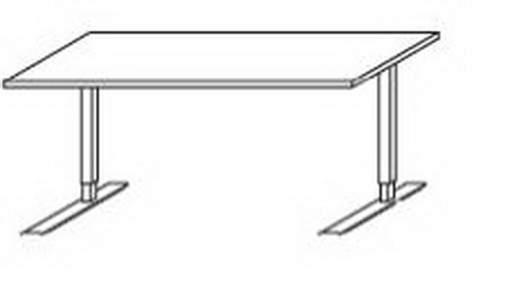 Techno by rb | Schreibtisch mit Rechteckplatte und T-Fuß Multi - 80 - 200 cm Breite